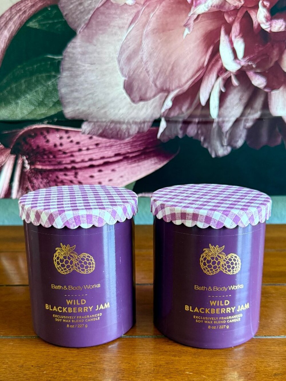 NEW 2-Pc WILD BLACKBERRY JAM Single Wick Candle Bath & Body Works